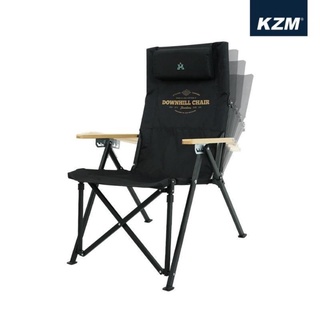 [阿爾卑斯戶外] KAZMI KZM 素面木手把四段可調折疊椅 黑色 K20T1C32