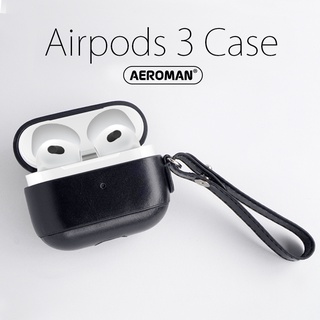 ICARER airpods 3 防摔 皮革 保護殼 手腕版 apple airpods 3 軍規 保護套 阿美卡機