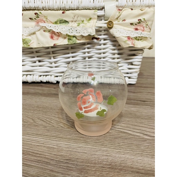 日本 Many玫瑰花玻璃燭台杯