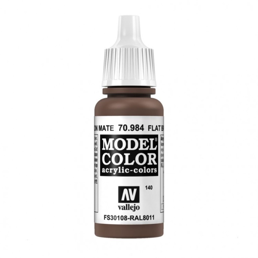Acrylicos Vallejo AV水漆 模型色彩 Model Color 140 70984 平光褐色 17ml