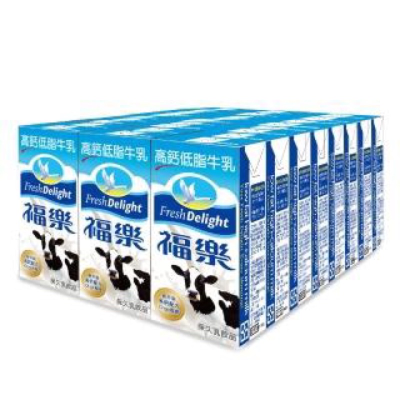 福樂 高鈣低脂牛乳 保久乳 200mlx6 一組