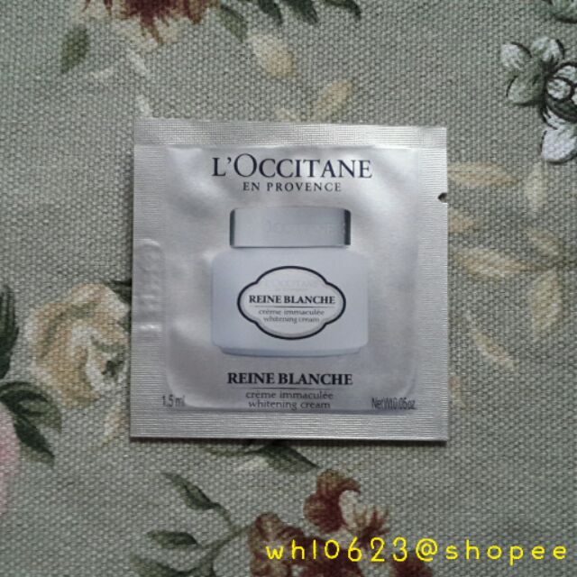 全新 L'OCCITANE 歐舒丹 白皇后煥白凝霜1.5mL 試用包 旅行