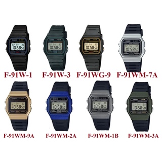【天龜】CASIO 經典復古數位運動錶 男女適用 中性錶款 電子錶 學生錶 F-91W F-91WG F-91WM