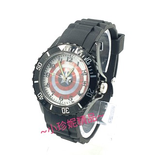 ~小珍妮精品~臺灣製造 漫威 蜘蛛人 美國隊隊長 手錶 卡通 數字清楚 正版 兒童錶 卡通錶 復仇者聯 學生錶 盾牌