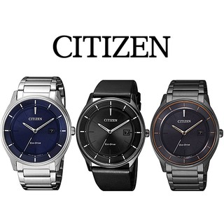 CITIZEN-星辰光動能簡約大三針休閒型男錶-40mm