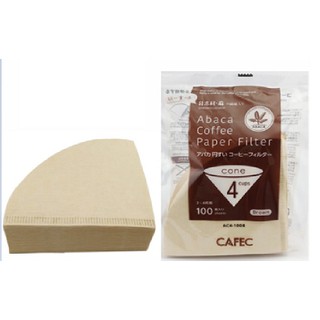 CAFEC 麻纖維咖啡濾紙(100入) AC4-100B