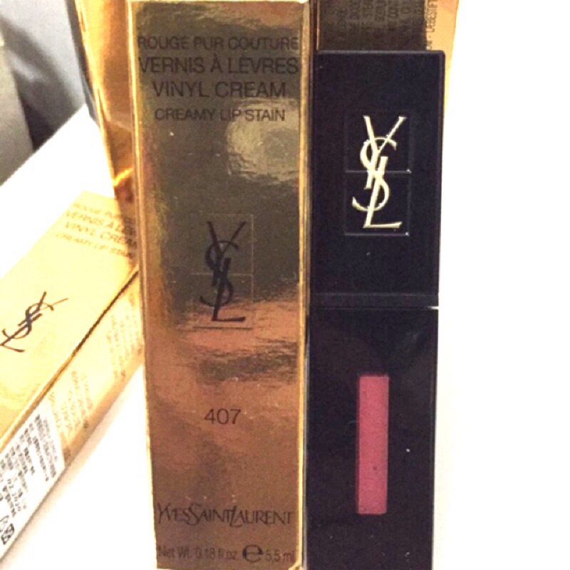 YSL 奢華緞面漆光唇釉 407 出清現貨全新新包裝 過期品