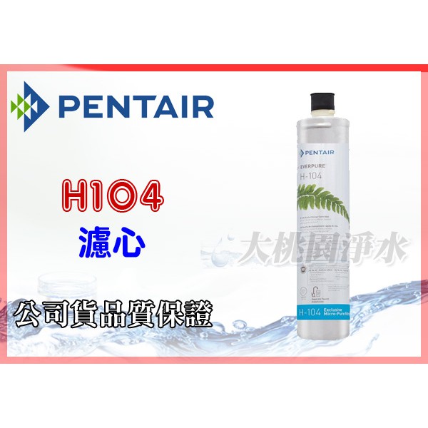 大桃園淨水 ~【聊聊領券現折】濱特爾公司貨 EVERPURE H104濾心.2018最新款保固雷標.