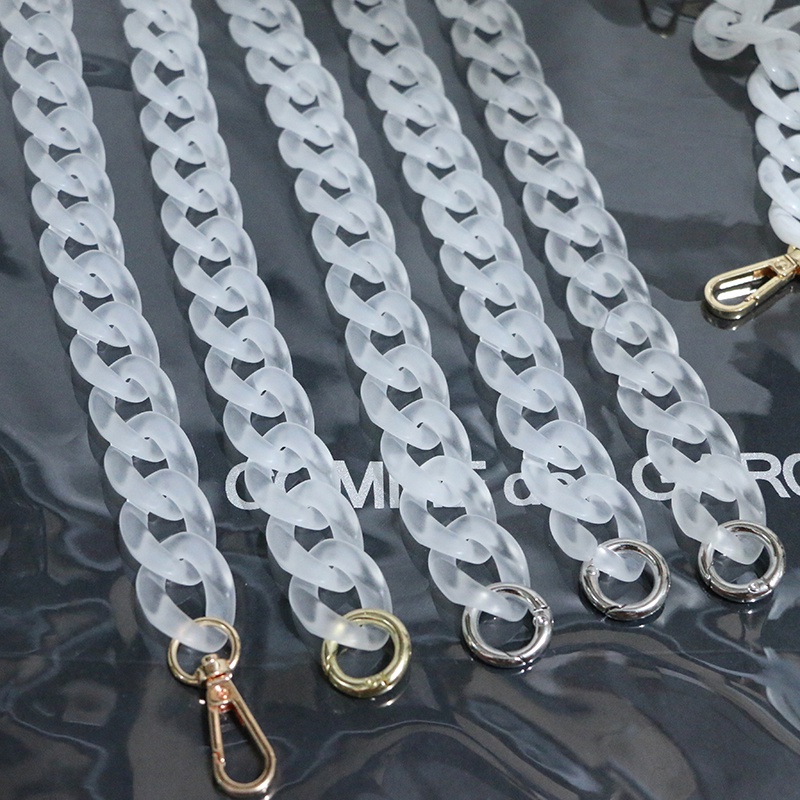 腋下包鏈條配件透明磨砂包鏈亞克力鏈條肩帶裝飾鏈手機掛繩