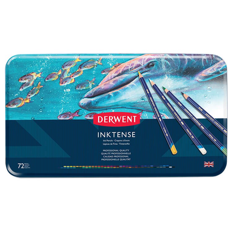 (快速出貨) 英國 Derwent 德爾文 Inktense 水墨色鉛筆 (72色) 鐵盒 贈精美小禮歡迎詢問