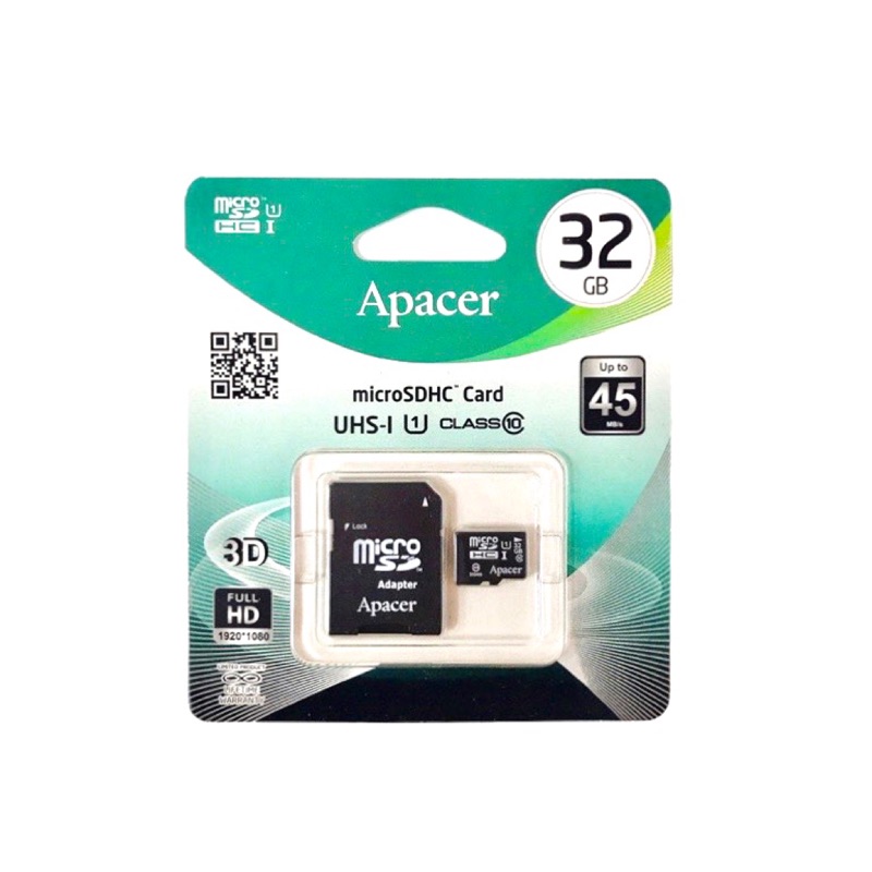 《當日出貨》Apacer 宇瞻 32GB MicroSDHC TF UHS-I U1 Class10 記憶卡 附轉卡