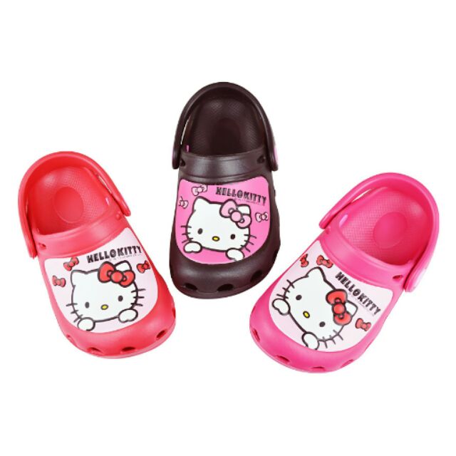 Hello Kitty女童布希鞋 花園鞋 園丁鞋 雨鞋 海灘鞋18-20