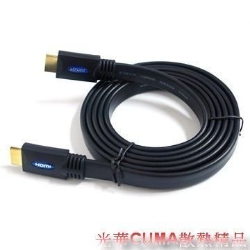 光華CUMA散熱精品*扁線HDMI公-HDMI公 1.4版 鍍金頭SU3101(3M)~現貨