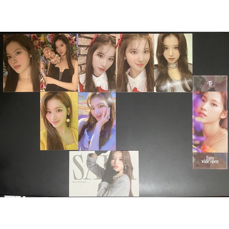 Twice Sana 歷代專輯空專cd 小卡留言卡歌詞海報透明卡通路特典書籤eyes Wide Open 蝦皮購物
