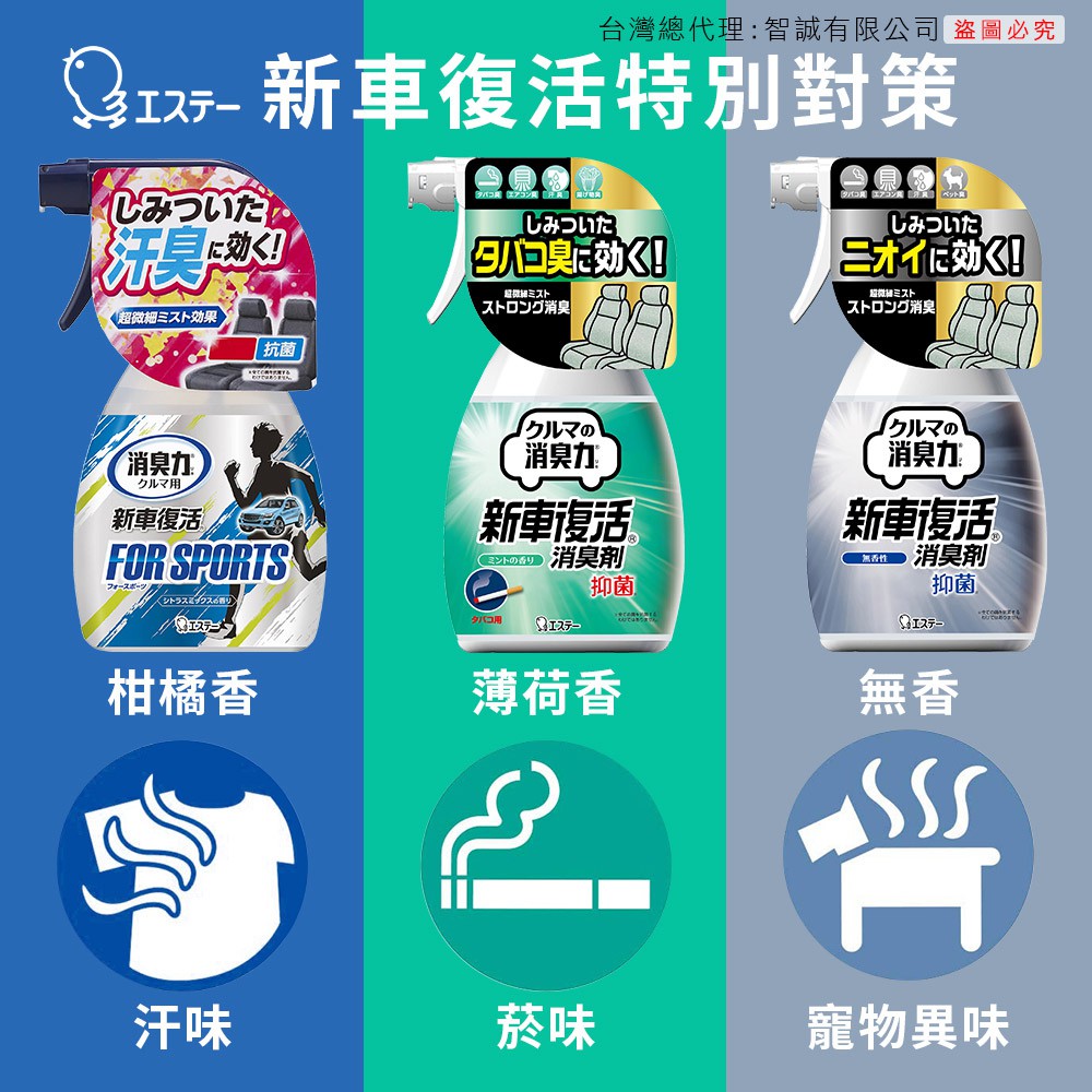 日本原裝進口st 雞仔牌新車復活消臭力多種香味250ml 蝦皮購物