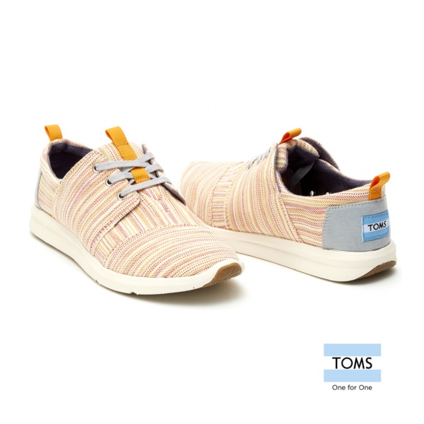 TOMS 線條織紋休閒鞋-女款(橘)-10007944 ORANGE