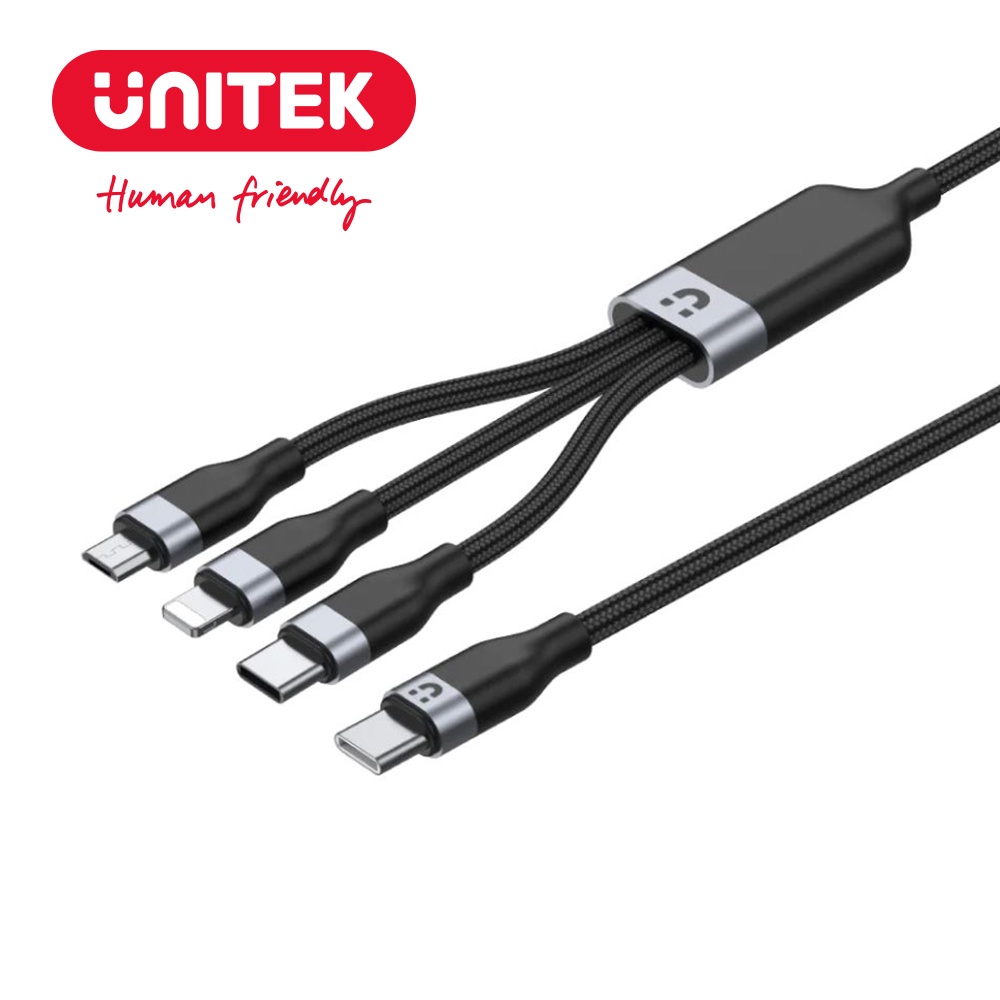 UNITEK  USB-C 轉 Lightning / USB-C / Micro USB 三合一充電線
