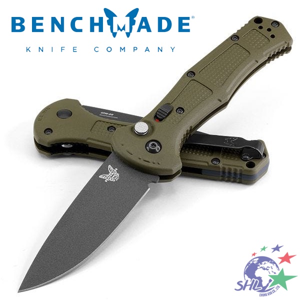 Benchmade CLAYMORE 平刃側彈黑刃折刀 / CPM-D2鋼 / 9070BK、9070BK-1【詮國】