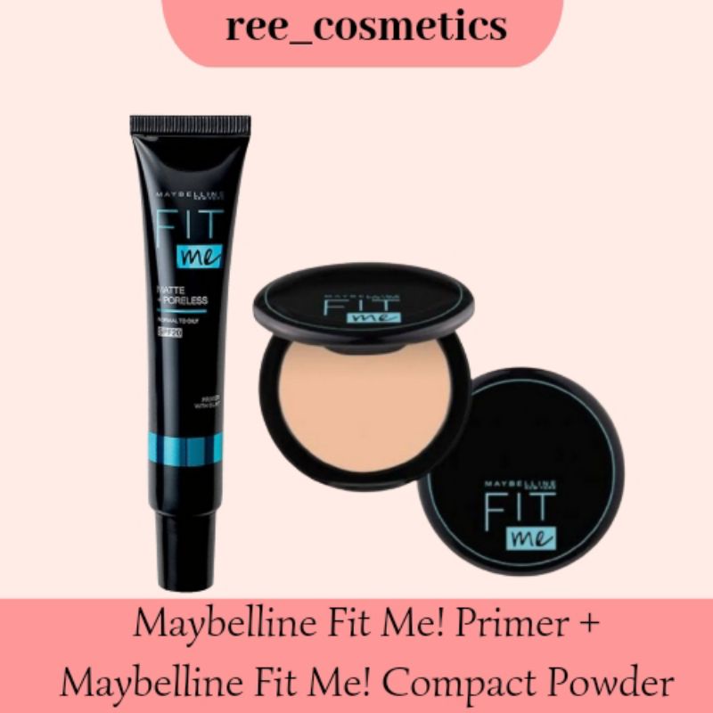 Maybelline 適合我的底漆適合我粉餅 Maylline 適合我的粉末