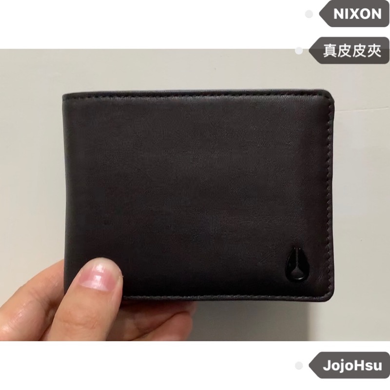 NIXON Wallet 深棕色 真皮 皮夾 短夾 單層 六卡 內附可拆卡片夾