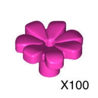 LEGO 100顆 Dark Pink Flower 32606 樂高深粉紅色 小花 樹屋 櫻花瓣 櫻花 21318