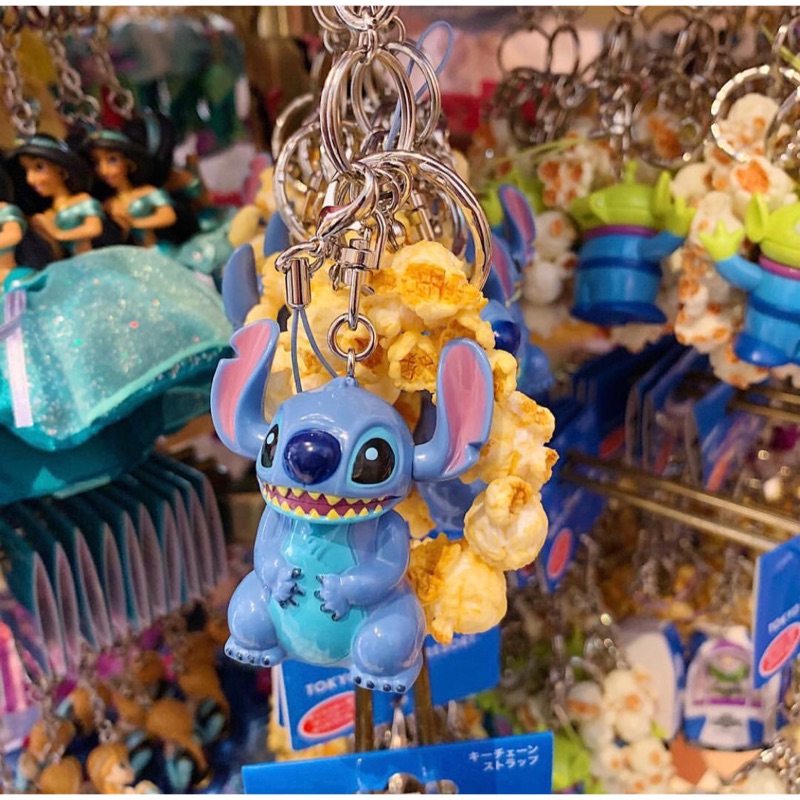 豬排星球 日本 迪士尼樂園 史迪奇 爆米花桶 爆米花筒 爆米花 造型 吊飾 鑰匙圈 掛飾 爆米花鑰匙圈
