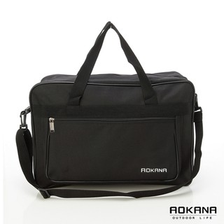 AOKANA MIT臺灣製造 YKK拉鍊 旅行袋 衣物袋 戶外休閒防潑水尼龍袋 側揹包 黑色 426