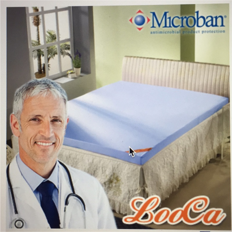 LooCa 美國 Microban抗菌6cm記憶床墊 雙人 藍