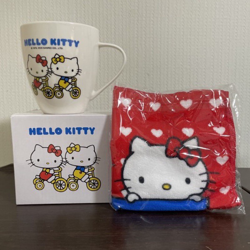 全新 現貨 Hello Kitty 可愛馬克杯方巾組 OPEN&amp;菇菇 聖誕限定陶瓷保鮮碗 Hello kitty薄片禮盒