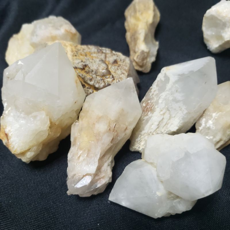 菊花晶簇 天然水晶原礦 白水晶簇 黃水晶簇 消磁 淨化 白晶簇 白水晶骨幹