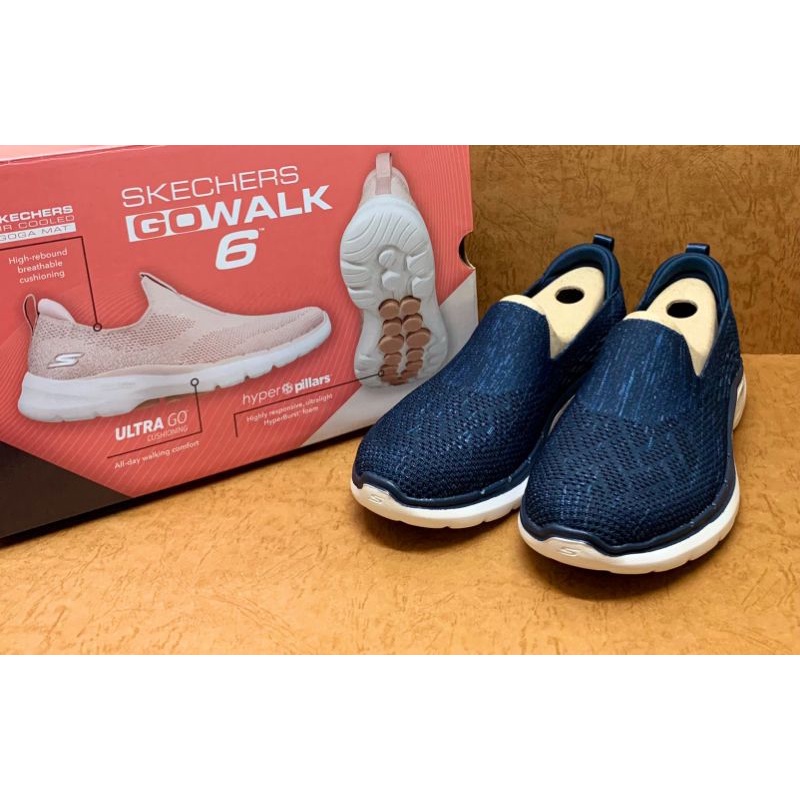 ✩Pair✩ SKECHERS 124532/NVW GO WALK 6 女鞋 走路鞋 輕量透氣 直接套 免綁鞋帶 百搭