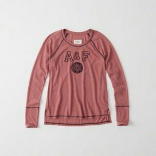 《I Love Usa》全新真品 Abercrombie Fitch (A&F) GRAPHIC LOGO長袖TEE