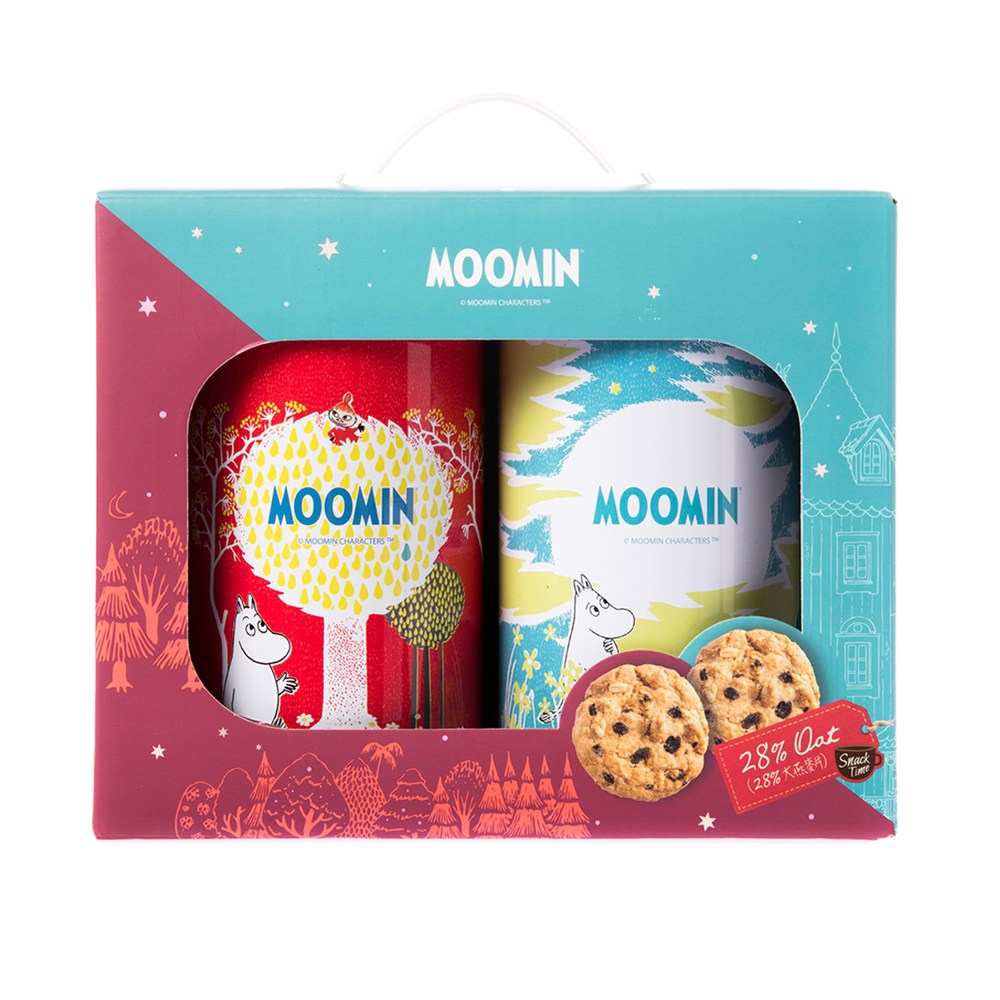 馬來西亞Moomin嚕嚕米餅乾罐二入禮盒300g