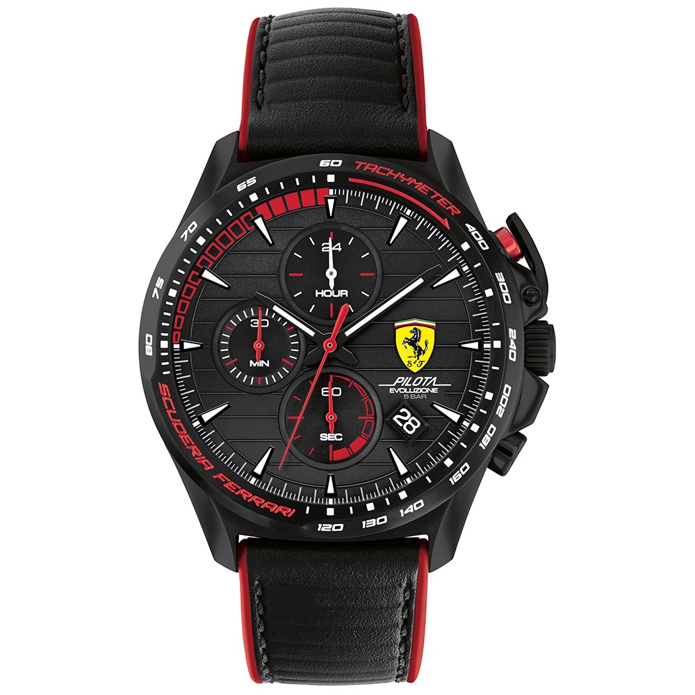 Scuderia Ferrari 法拉利 Pilota Evo 賽車計時手錶-44mm FA0830849