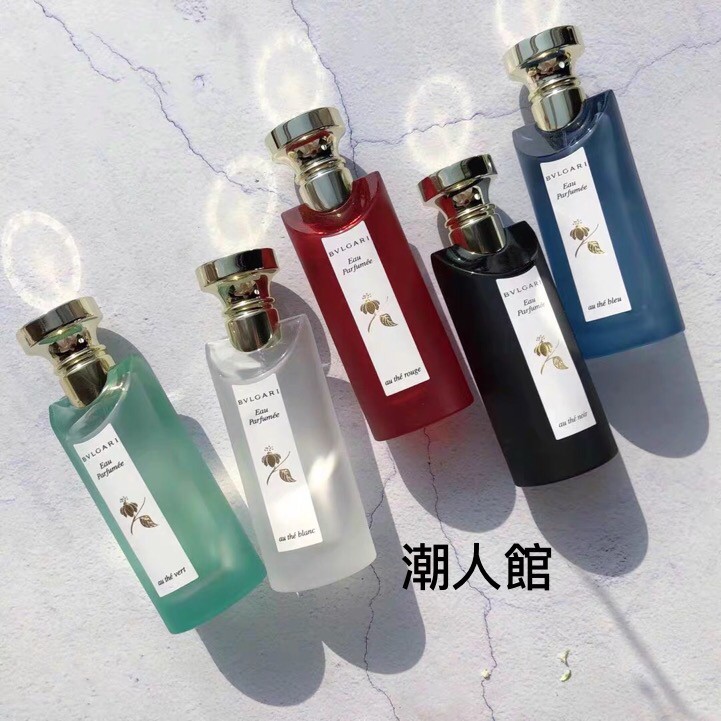 免稅店購入BVLGARI(寶格麗)黑茶，茗藍，綠茶，白茶中性香水75ML