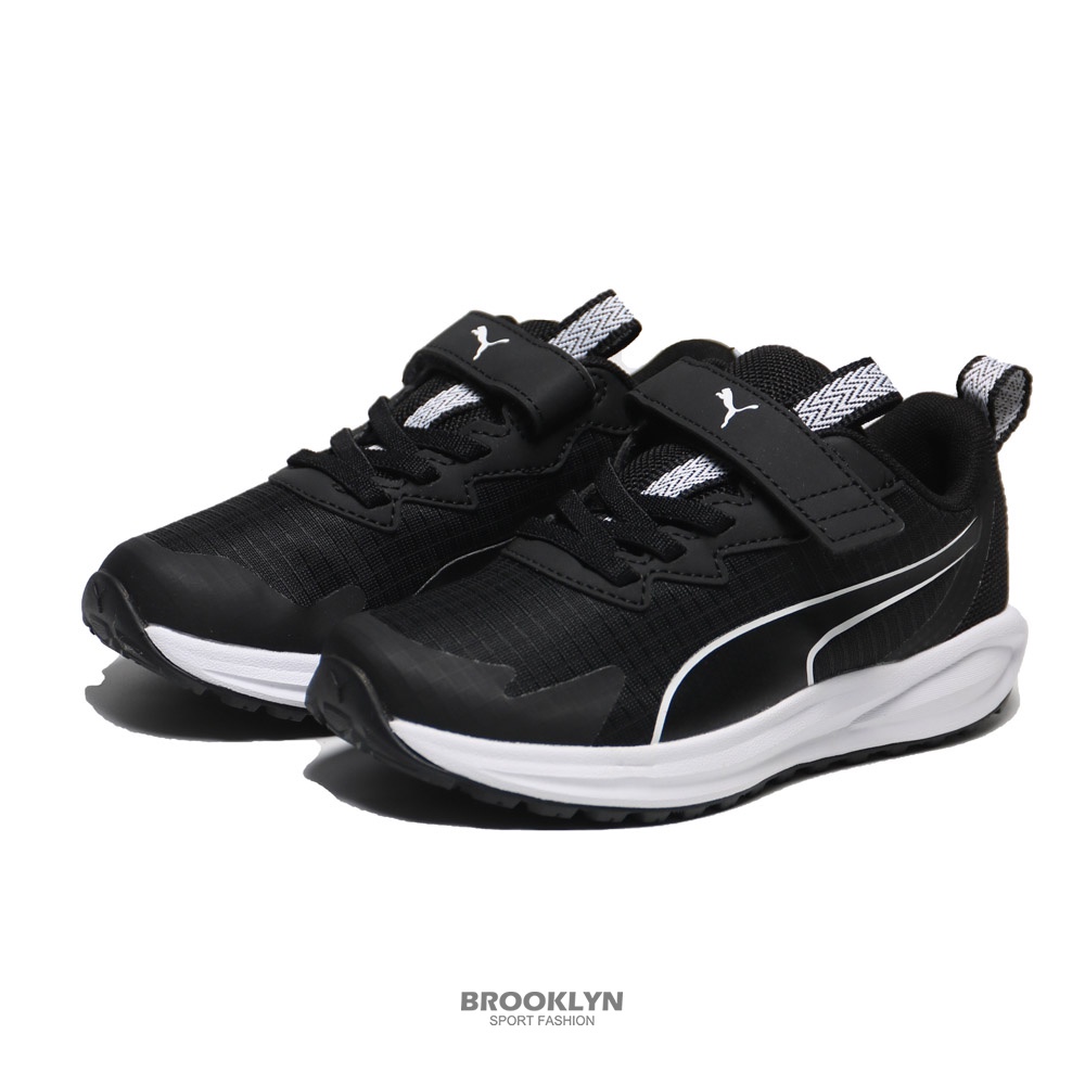 PUMA 童鞋 TWITCH RUNNER TRAIL-AC+PS 黑白 運動鞋 中童(布魯克林) 37764101