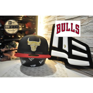 New Era x NBA Chicago Bulls 59Fifty 芝加哥公牛金色繡線銀邊紅色銀色帽簷全封帽球帽