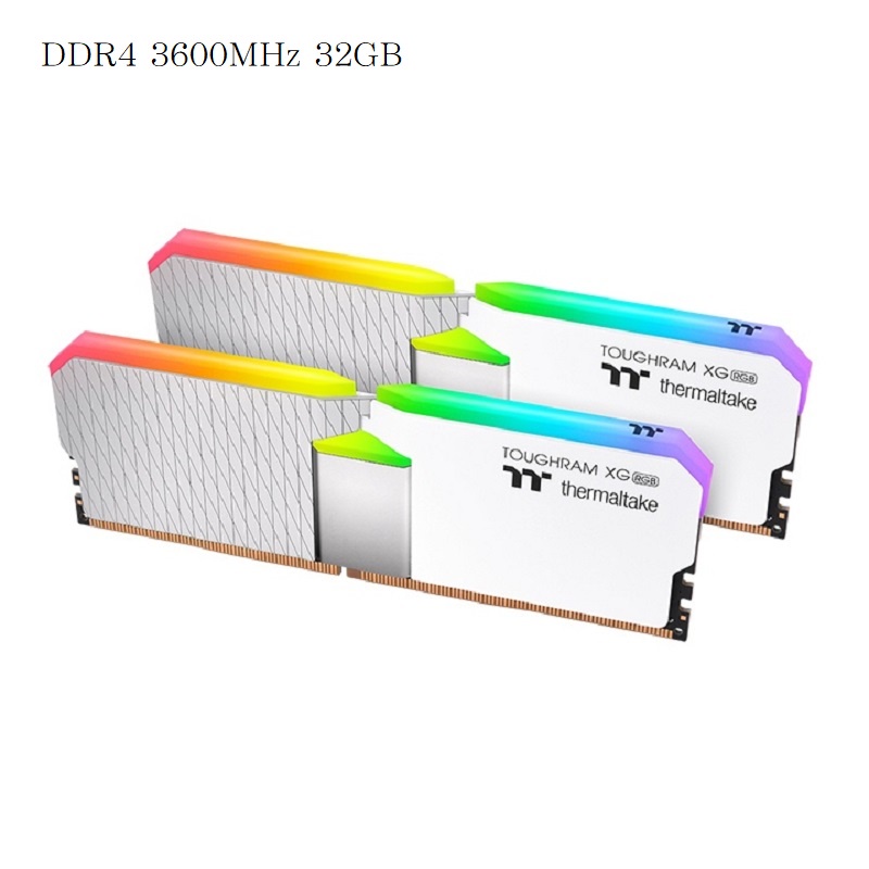 米特3C數位–曜越 鋼影 TOUGHRAM XG RGB 記憶體 DDR4 3600MHz 32GB 白色