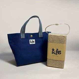 後壁米1公斤糙米禮品包裝-府城帆布包裝版，品種: 台南16號