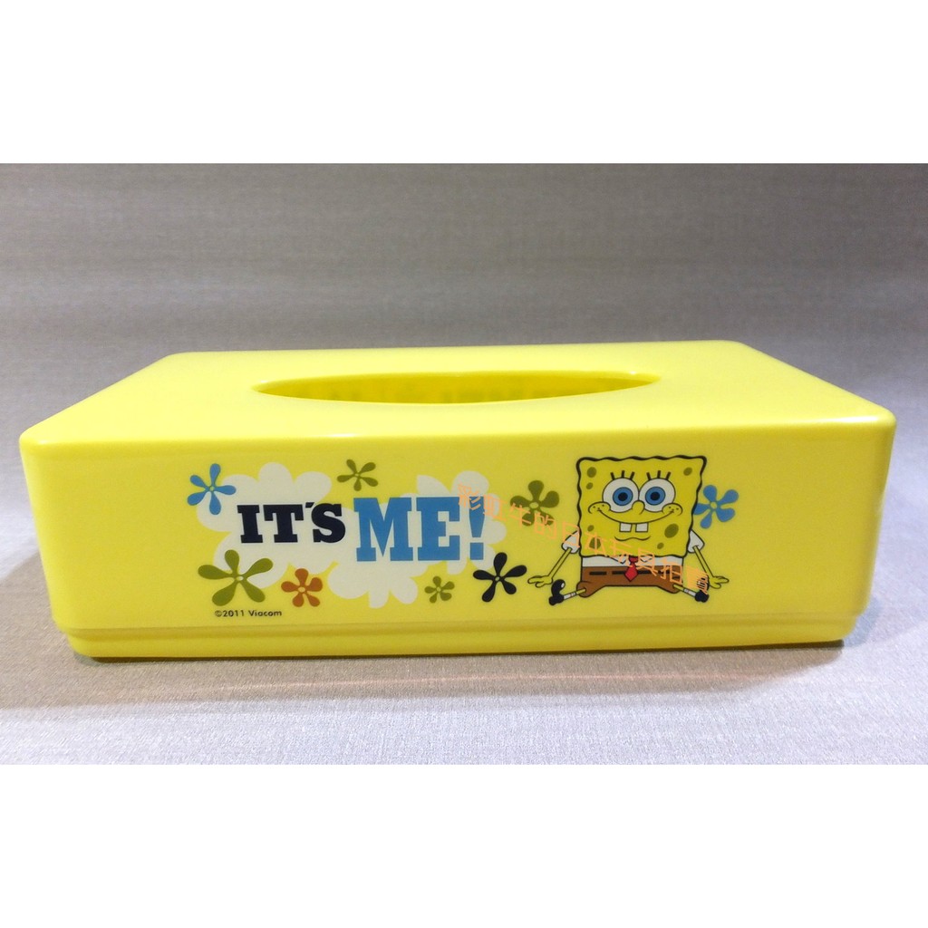 正版 海綿寶寶 SpongeBob SquarePants 塑膠面紙盒 簡易型