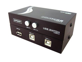 ~Safehome~ 全新包裝 手動 1對2 USB切換器，輕鬆分享印表機/隨身碟等 USB裝置 SDU102
