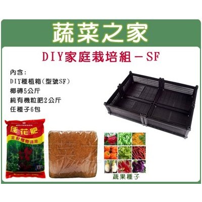 【蔬菜之家滿額免運】DIY家庭栽培組//型號SF(內含椰磚.栽培箱.肥料.種子)DIY種植箱 蔬菜箱 栽培