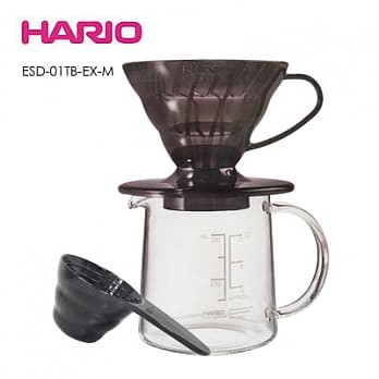 🌟附發票🌟HARIO ESD-01TB-EX 一杯分 黑色樹脂濾杯咖啡壺組 V60 咖啡禮盒 手沖咖啡 咖啡組