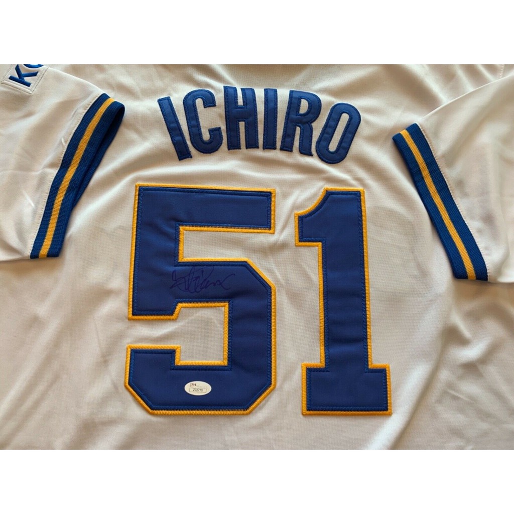 (記得小舖)鈴木一郎 ICHIRO MLB 歐力士復古球衣 紀念簽名