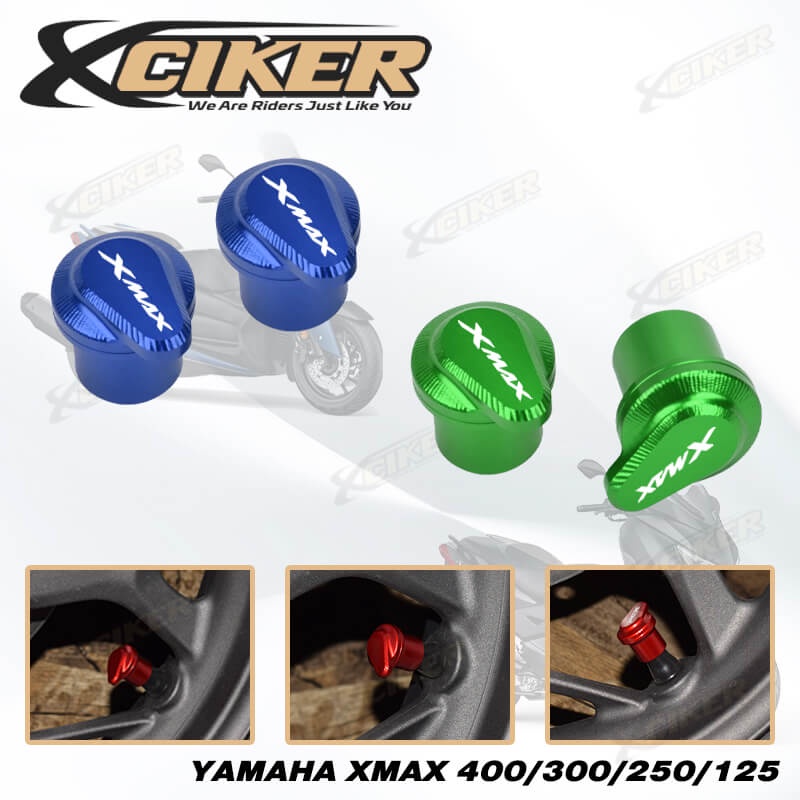 山葉 適用於 YAMAHA XMAX 400/300/250/125 輪胎氣門桿蓋 CNC 鋁製摩托車車輪氣門管蓋