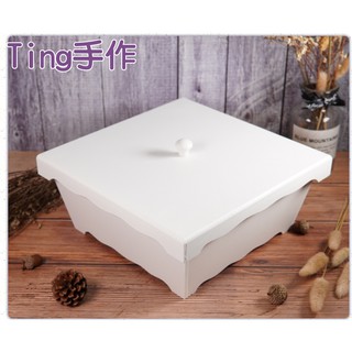 【白色木器】(大)四格方型糖果盒~蝶古巴特拼貼 彩繪 DIY美勞手作材料