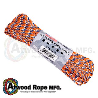 詮國 Atwood Rope 美國專業傘繩-P40-Bronco 橘藍白色傘兵繩/100呎-P40-BRONCO