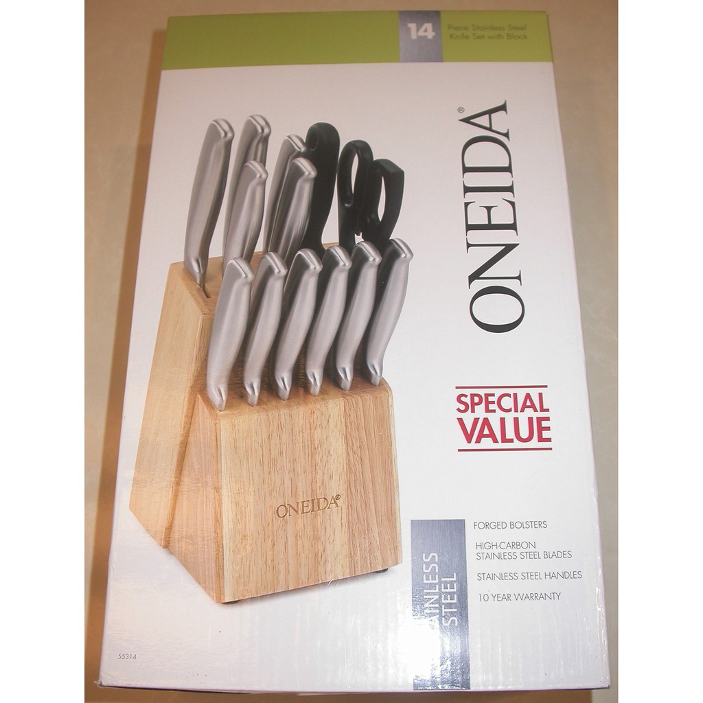 ONEIDA美國百年餐具大廠不銹鋼刀14件組一體成型刀具STAINLESS STEEL KNIFE SET