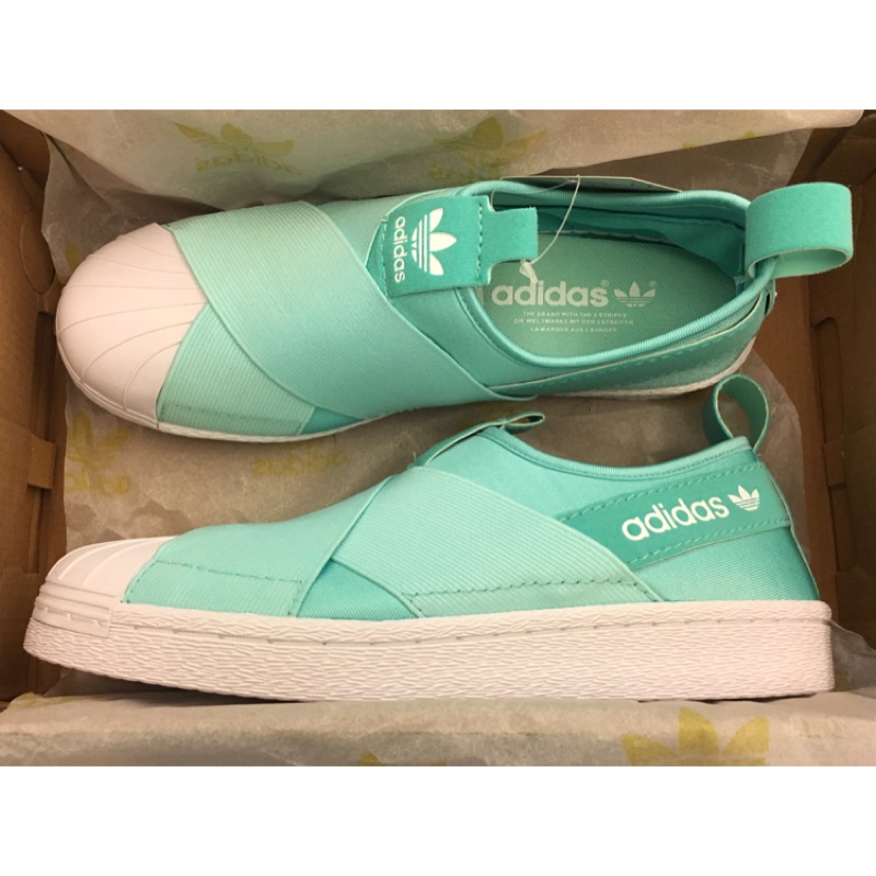 superstar slip on enfant verte
