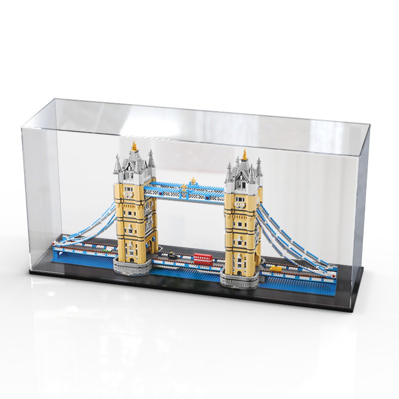 樂高 倫敦橋展示盒10214透明亞克力玻璃防塵盒積木防塵收納展示罩包郵